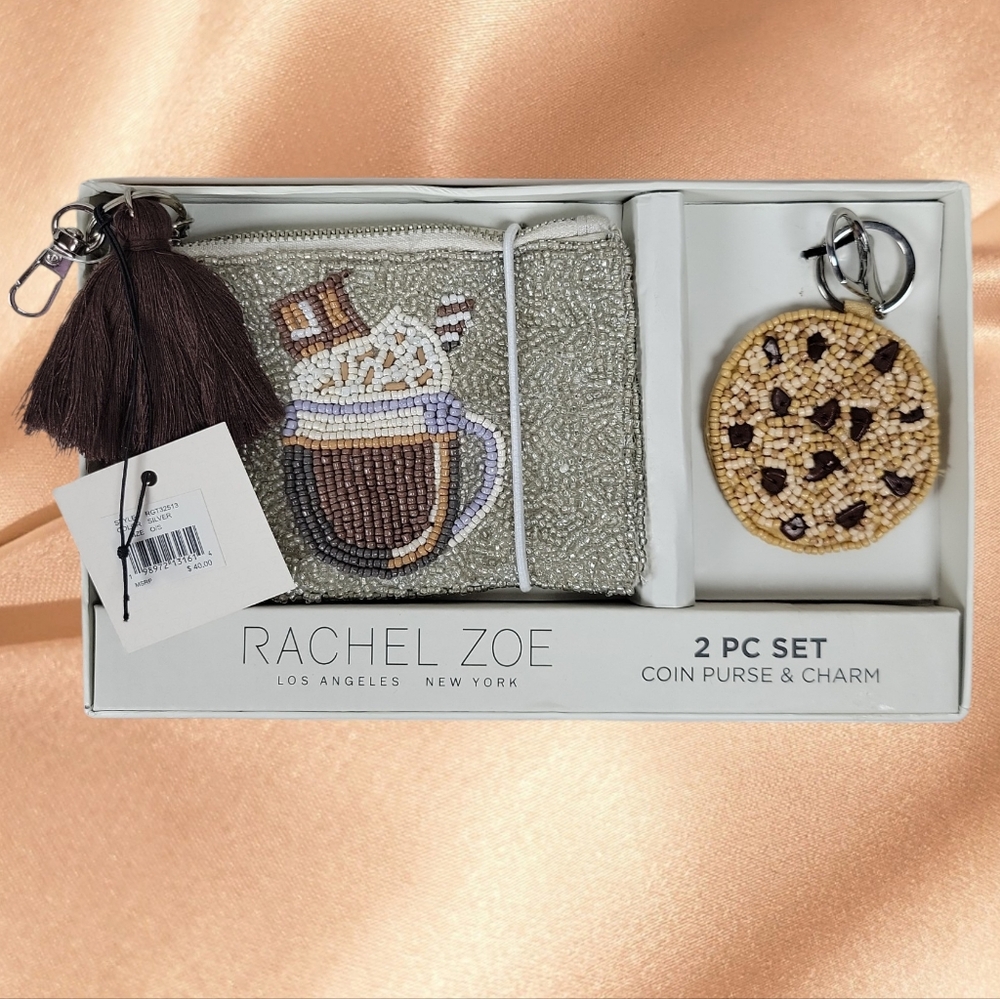 Rachel Zoe Coin Purse & Charm Set NIB
